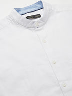 Men's White 100% Cotton Regular Fit Shirt