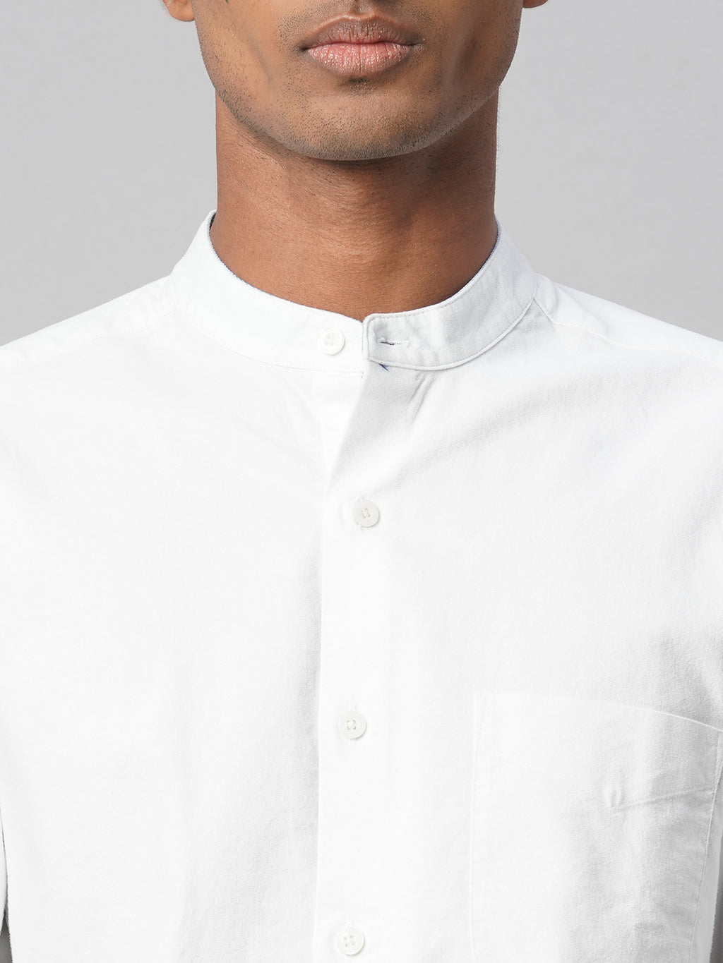 Men's White 100% Cotton Regular Fit Shirt