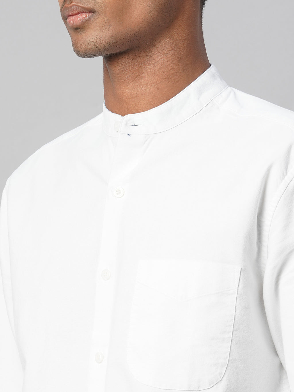 Men's White 100% Cotton Regular Fit Shirt