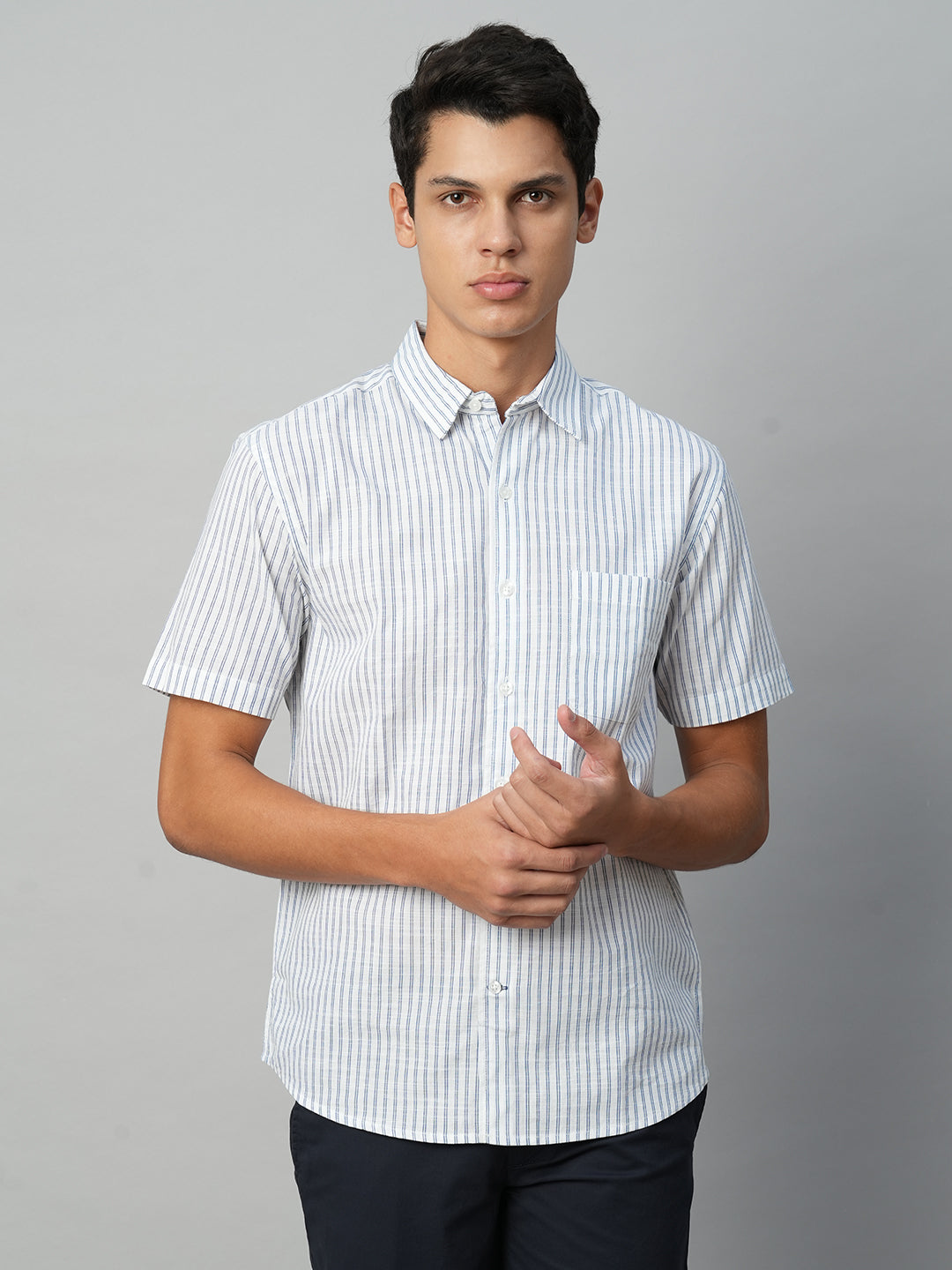 Men's Cotton Blue Regular Fit Shirt