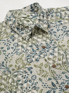 Men's Cotton Hand Block Printed Regular Fit Multi Shirt