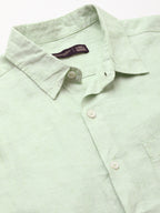 Men's Mint 100% Linen Regular Fit Shirt