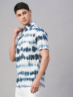 Men’s Cotton Regular Fit Shirt White Navy
