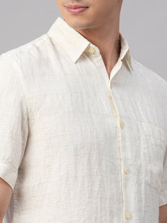 Men’s Linen Regular Fit Shirt Off-White
