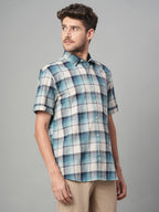 Men's Natural Cotton Linen Regular Fit Shirt