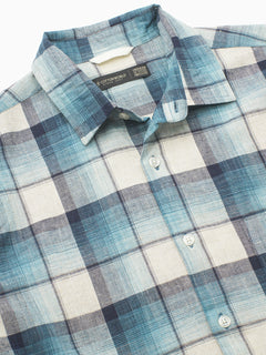 Men's Cotton Linen Regular Fit Stripe Shirt Natural