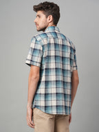Men's Natural Cotton Linen Regular Fit Shirt