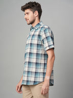 Men's Natural Cotton Linen Regular Fit Shirt