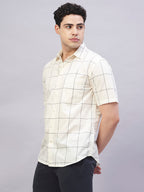 Men's Natural 100% Cotton Regular Fit Shirt