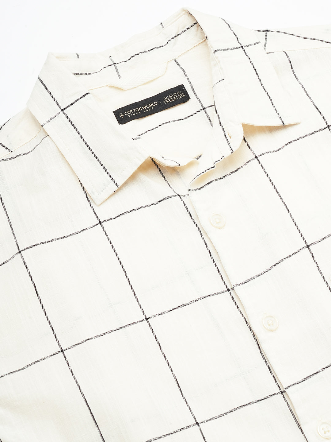 Men's Natural 100% Cotton Regular Fit Shirt