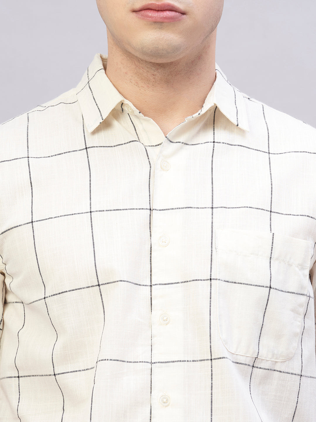 Men's Natural 100% Cotton Regular Fit Shirt