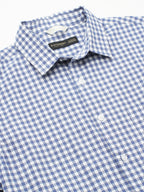 Men's Navy Cotton Lycra Regular Fit Shirt