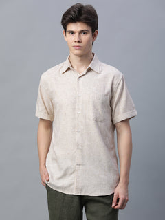 Men’s Cotton Regular Fit Excel Shirt Khaki