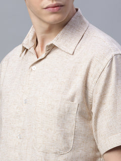 Men’s Cotton Regular Fit Excel Shirt Khaki
