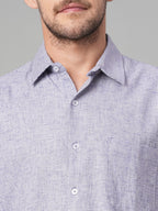 Men's Navy Cotton Excel Regular Fit Shirt