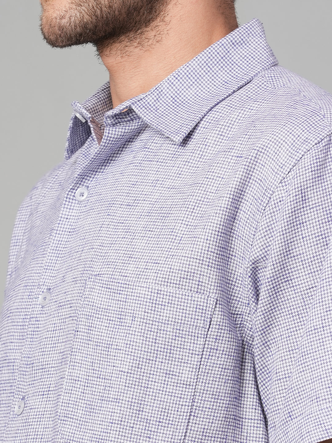 Men's Navy Cotton Excel Regular Fit Shirt