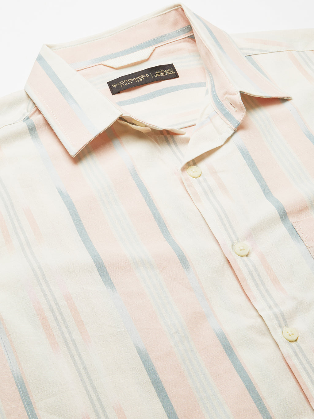 Men's Natural 100% Cotton Regular Fit Shirt