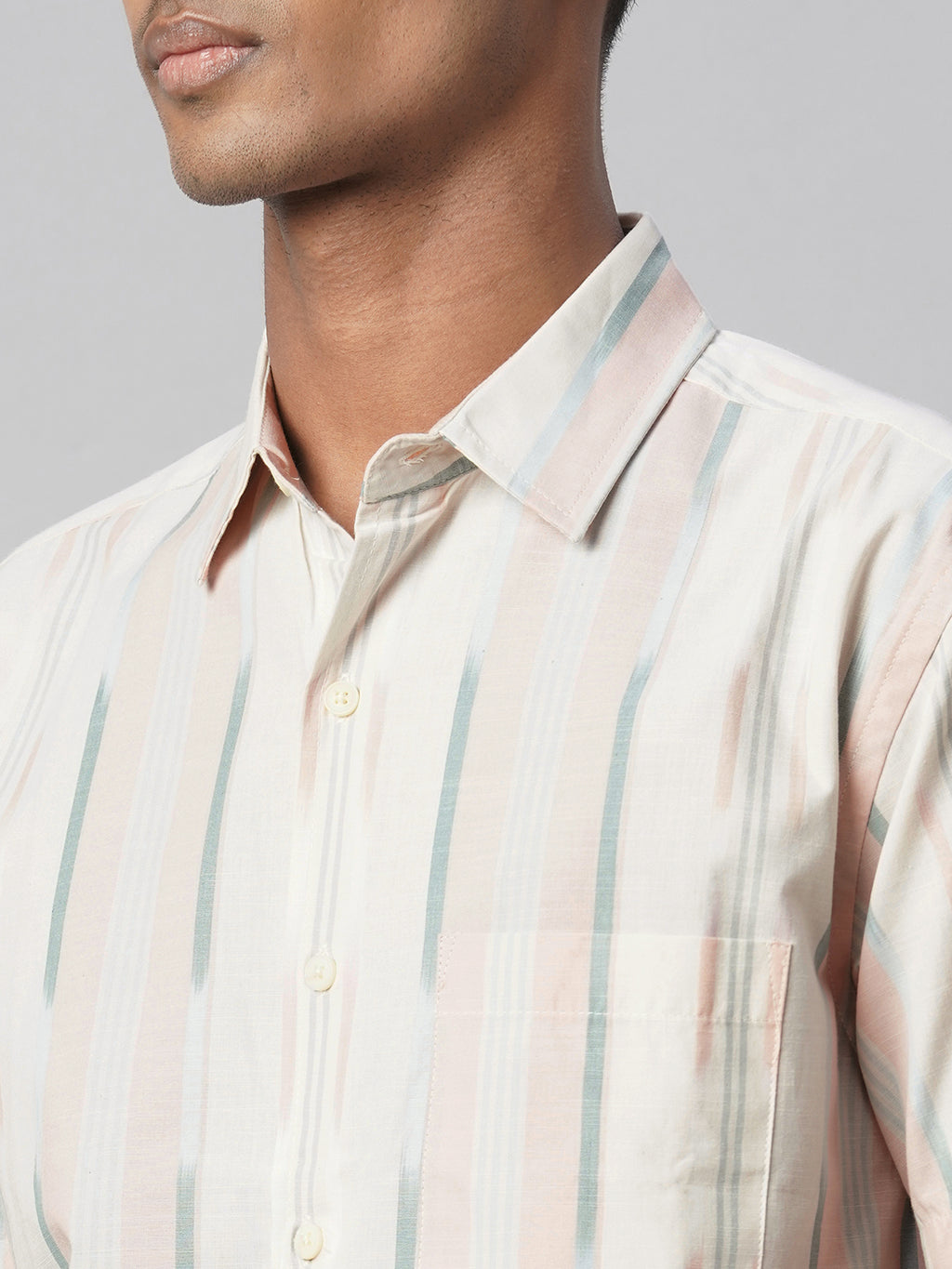 Men's Natural 100% Cotton Regular Fit Shirt
