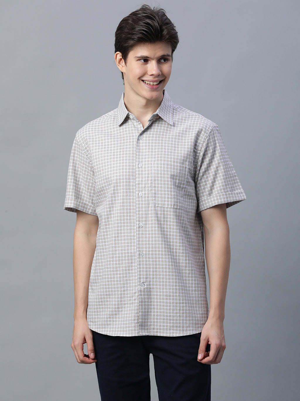 Men's Green 100% Cotton Regular Fit Shirt