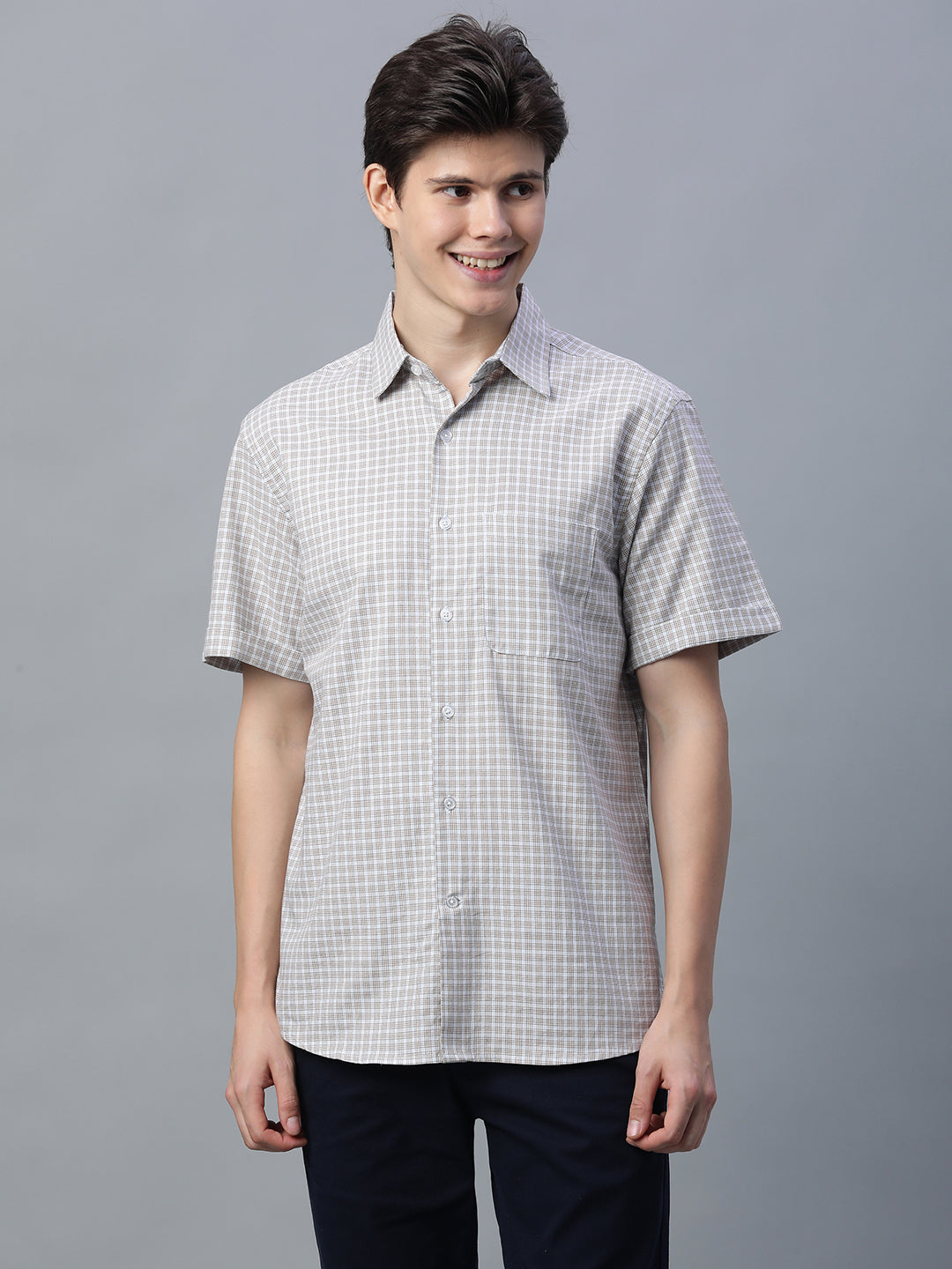Men's Green 100% Cotton Regular Fit Shirt