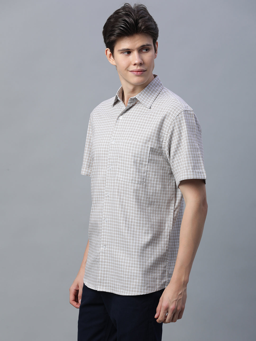 Men's Green 100% Cotton Regular Fit Shirt