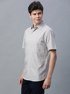 Men's Green 100% Cotton Regular Fit Shirt