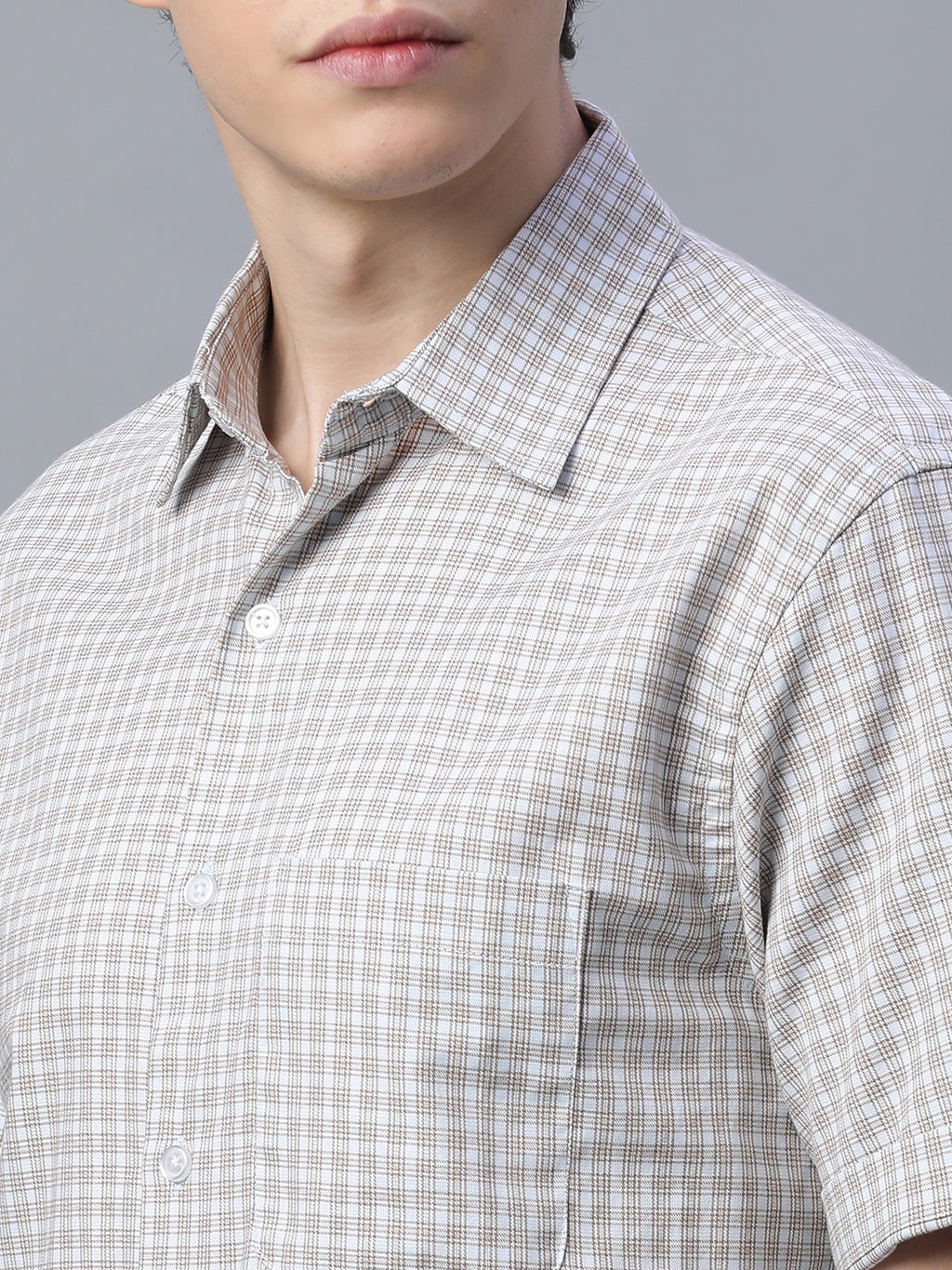 Men's Green 100% Cotton Regular Fit Shirt
