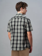 Men's Black 100% Cotton Regular Fit Shirt