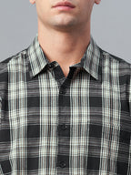 Men's Black 100% Cotton Regular Fit Shirt