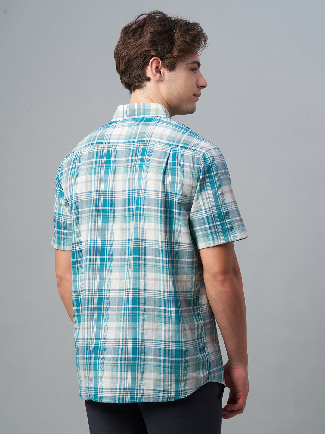 Men's Green 100% Cotton Regular Fit Shirt