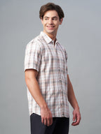 Men's White 100% Cotton Regular Fit Shirt