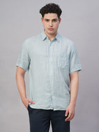 Men's Sky 100% Linen Regular Fit Shirt
