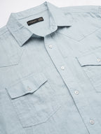 Men's Sky 100% Linen Regular Fit Shirt