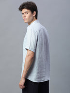 Men's Sky 100% Linen Regular Fit Shirt