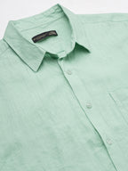 Men's Mint 100% Linen Regular Fit Shirt