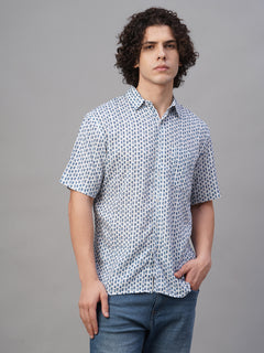 Men’s Linen Lyocell Regular Fit Shirt Navy