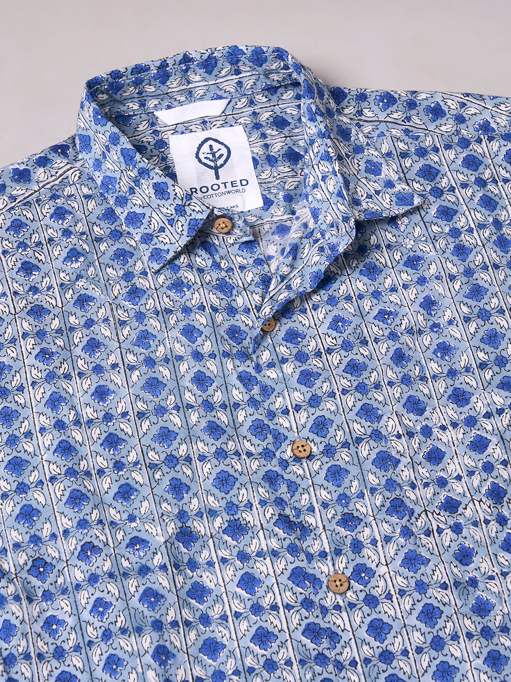 Men's Navy 100% Cotton Regular Fit Shirt