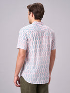 Men's Pink 100% Cotton Regular Fit Shirt