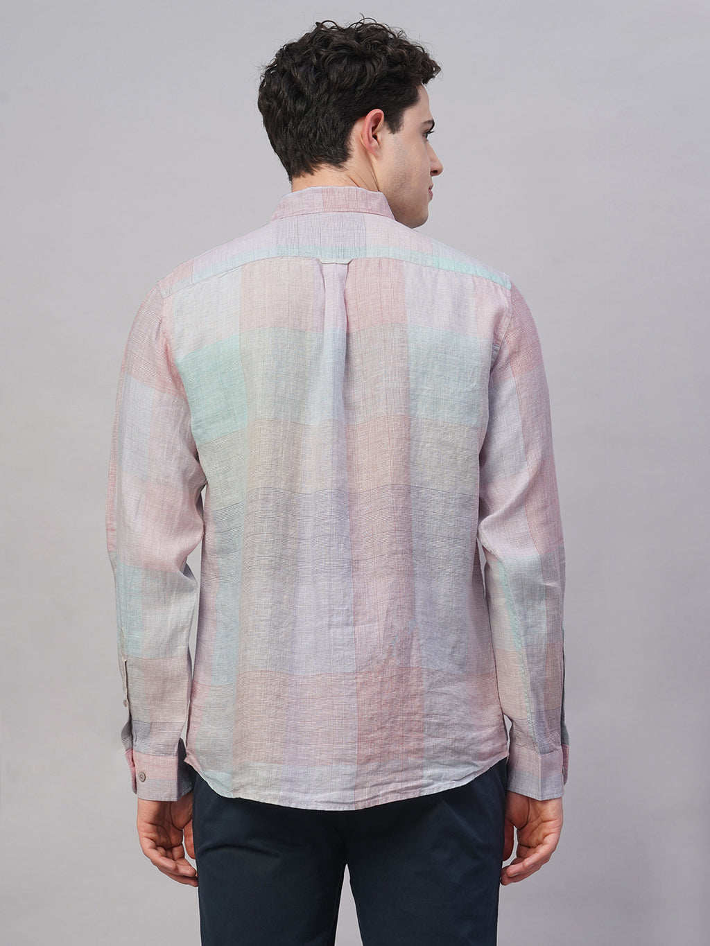 Men's Multi 100% Linen Regular Fit Shirt