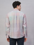 Men's Multi 100% Linen Regular Fit Shirt