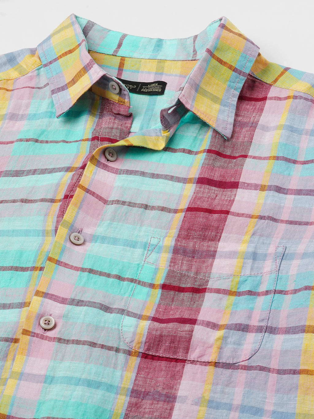 Men's Multi 100% Linen Regular Fit Shirt