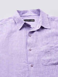 Men’s Linen Regular Fit Shirt Lilac