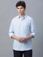Men's Sky 100% Linen Regular Fit Shirt