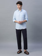 Men's Sky 100% Linen Regular Fit Shirt