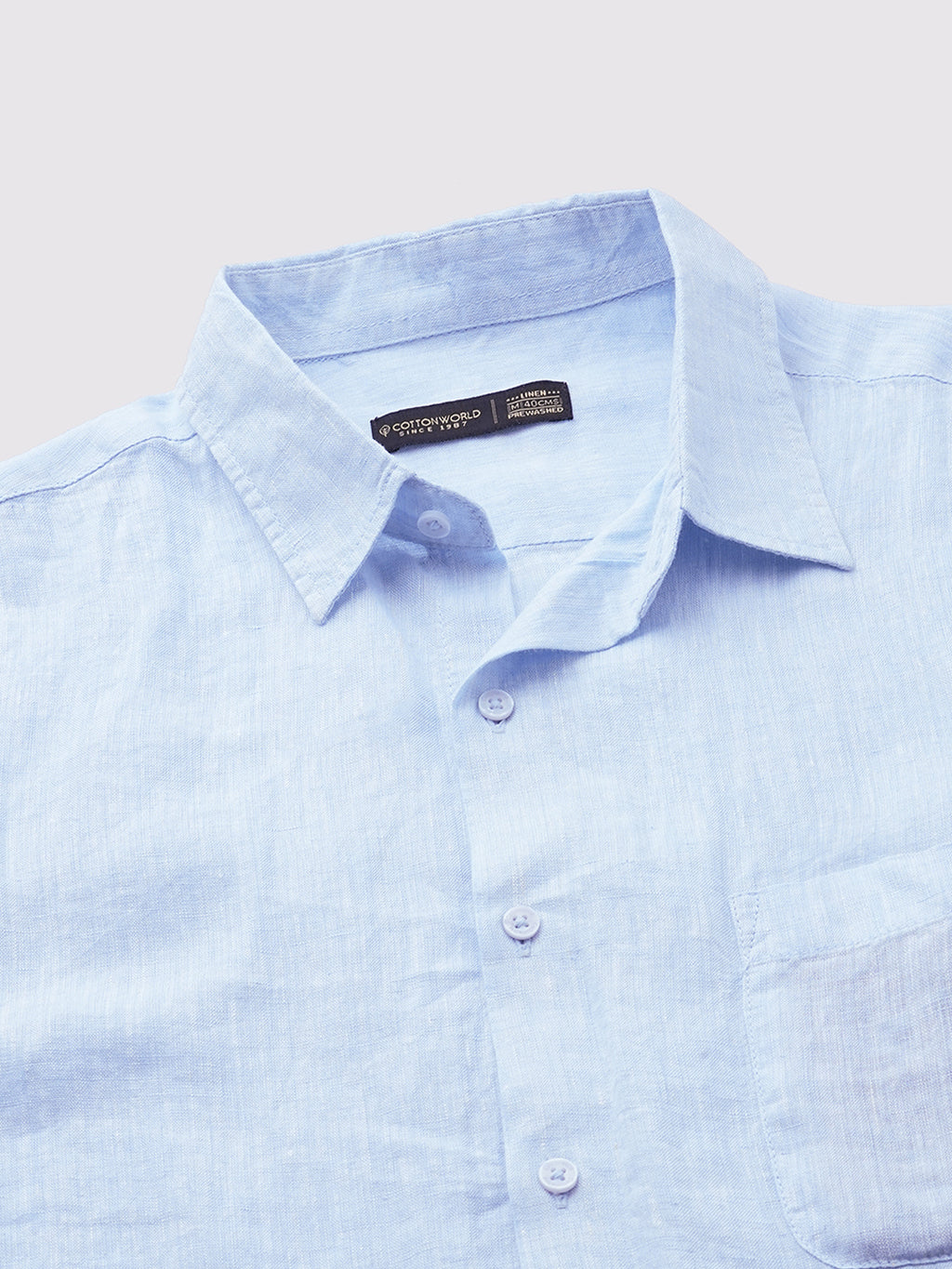 Men's Sky 100% Linen Regular Fit Shirt