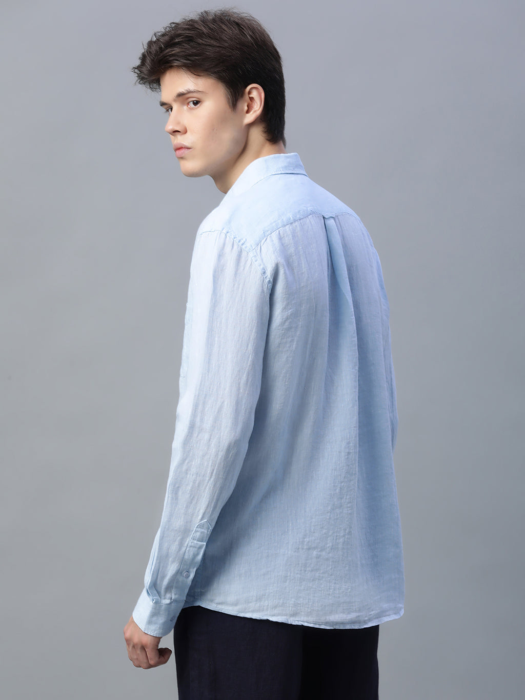 Men's Sky 100% Linen Regular Fit Shirt