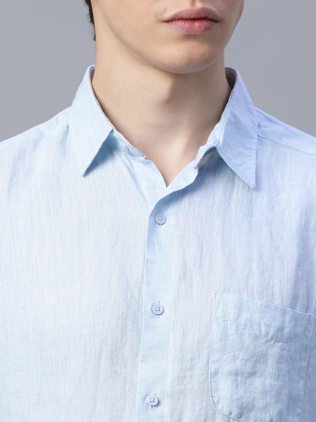 Men's Sky 100% Linen Regular Fit Shirt