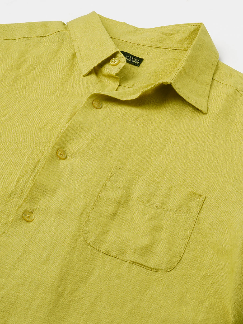 Men's Lemon 100% Linen Regular Fit Shirt