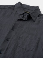 Men's Navy 100% Linen Regular Fit Shirt