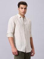 Men's Natural Linen Cotton Regular Fit Shirt